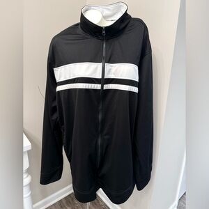 Starter Track Athletic Jacket Men Sz 3XL Black & White Full Zip Y2K Retro Logo